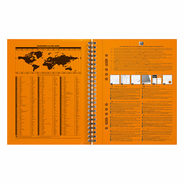 Oxford International spiraalschrift A5 gelijnd 80 g/m² 80 vellen oranje (10 gaten) 260002 - 3