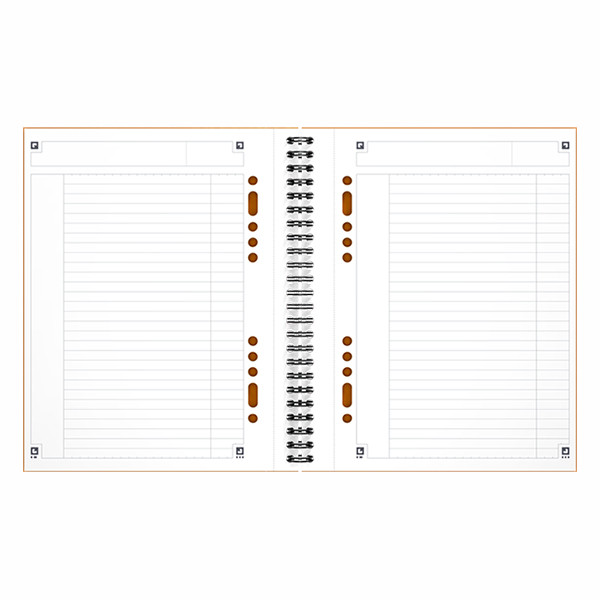 Oxford International spiraalschrift A5 gelijnd 80 g/m² 80 vellen oranje (12 gaten) 100102680 260002 - 2