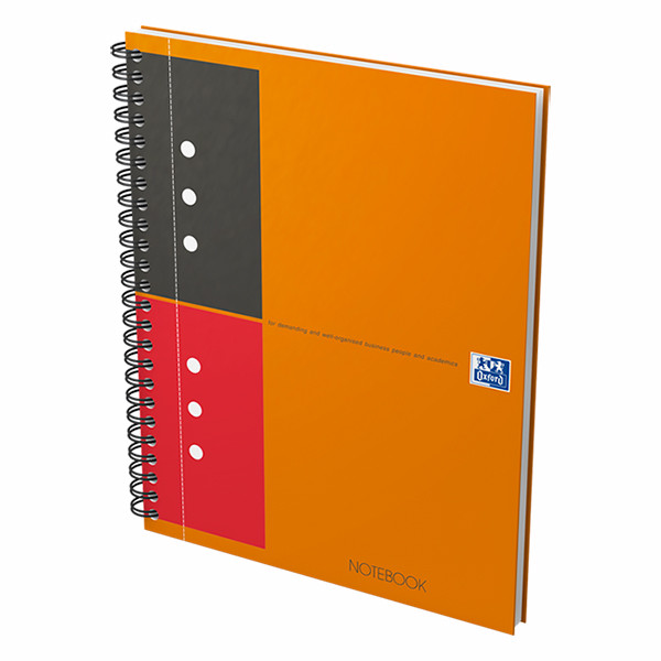 Oxford International spiraalschrift A5 gelijnd 80 g/m² 80 vellen oranje (12 gaten) 100102680 260002 - 4