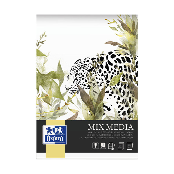 Oxford Mix Media tekenblok A4 225 g/m² (25 vellen) 400166123 237643 - 1