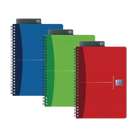 Oxford Office collegeblok A4+ gelinieerd 90 grams 90 vel met spiraal 4-gaats assorti (5 stuks) 298376