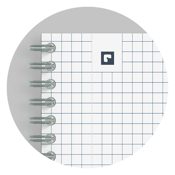 Oxford Origin spiraalschrift A4+ 90 g/m² 70 vellen geruit 5 mm lichtgrijs 400150008 260270 - 4