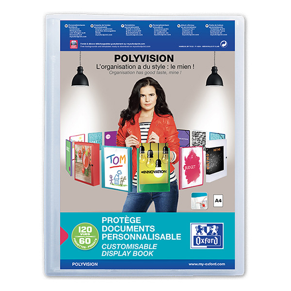 Oxford Polyvision showalbum flexibel A4 transparant (60 insteekhoezen) 100205903 237557 - 1