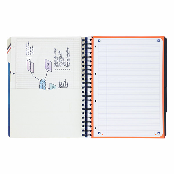 Oxford School spiraalschrift A4+ gelijnd 90 g/m² 120 vellen (4 gaten) 400095496 260179 - 3