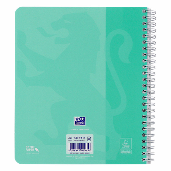 Oxford School spiraalschrift A5+ gelijnd 90 g/m² 17 gaten 80 vellen pastel (3 stuks) 400171666 400190223 260297 - 5