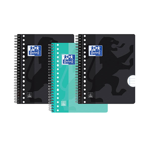 Oxford School spiraalschriften A5+ gelinieerd 90 grams 80 vel met spiraal 17-gaats (3 stuks) 260300 - 1