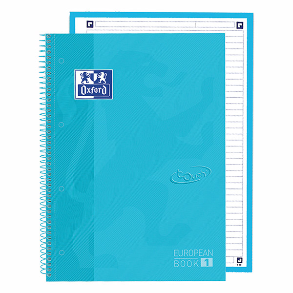 Oxford Touch spiraalschrift A4+ 90 g/m² 80 vellen gelijnd pastelblauw 400138327 260290 - 4