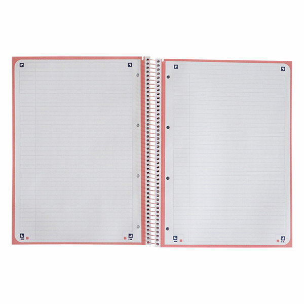 Oxford Touch spiraalschrift A4+ 90 g/m² 80 vellen gelijnd pastelroze 400138324 260292 - 3