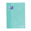 Oxford Touch spiraalschrift A4+ 90 g/m² 80 vellen gelijnd pastelturquoise