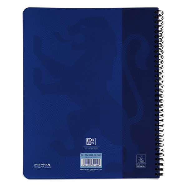 Oxford Touch spiraalschrift A4 gelijnd 90 g/m² 70 vellen blauw 400103994 260143 - 2
