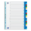 Oxford gekleurde plastic tabbladen A4 XL met 20 tabs A-Z (11-gaats) 100204733 237533 - 1