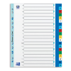 Oxford gekleurde plastic tabbladen A4 XL met 20 tabs A-Z (11-gaats)