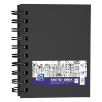 Oxford schetsboek hardcover spiraal A6 100 g/m² zwart (80 vellen) 400152649 237636
