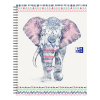 Oxford spiraalschrift Boho Chic olifant A4+ geruit 90 g/m² 60 vellen (4-gaats) 400143833 260175 - 1