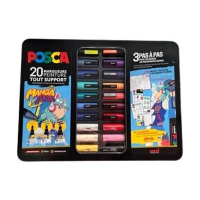 POSCA PC-1MC/PC-3M/PC-5M Manga acrylmarkerset (20 stuks) 425422