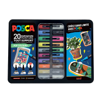 POSCA PC-1MC/PC-3M/PC-5M Pop Colours verfmarkerset (20 stuks) 424482