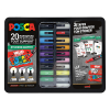 POSCA PC-1MC/PC-3M/PC-5M Stickers Graffiti verfmarkerset (20 stuks)