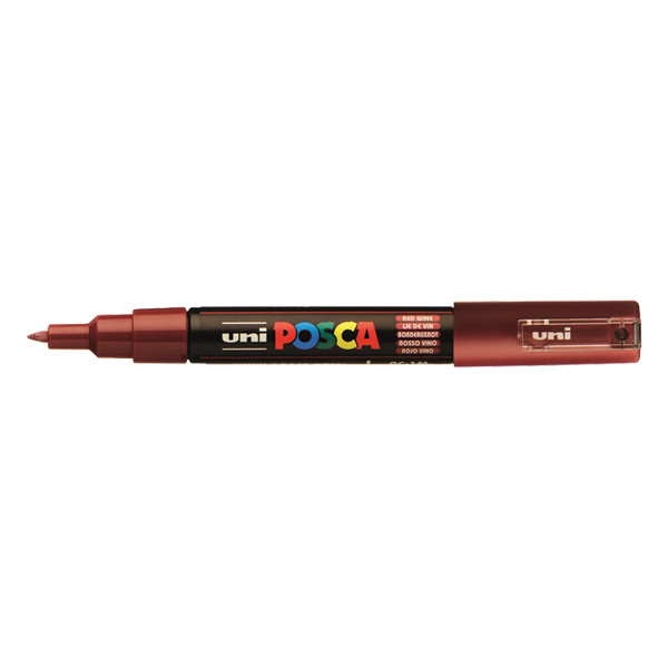 POSCA PC-1MC verfmarker wijnrood (0,7 - 1 mm kegelpunt) PC1MCLV 424052 - 1