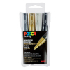 POSCA PC-1MC verfmarkerset (0,7 - 1 mm kegelpunt) 4 stuks