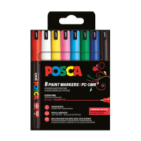 POSCA PC-1MR verfmarkerset (0,7 mm rond) 8 stuks 424034