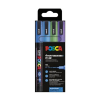 POSCA PC-3ML verfmarkerset glitterkleuren (0,9 - 1,3 mm rond) 4 stuks 425407 - 1