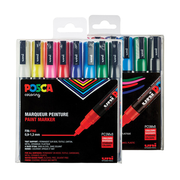 POSCA PC-3M/PC-5M verfmarkerset (16 stuks)  424479 - 1