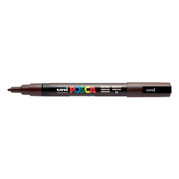 POSCA PC-3M acrylmarker donkerbruin (0,9 - 1,3 mm rond) 424089 - 1