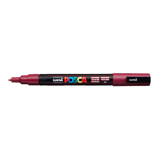 POSCA PC-3M acrylmarker wijnrood (0,9 - 1,3 mm rond) 424087 - 1