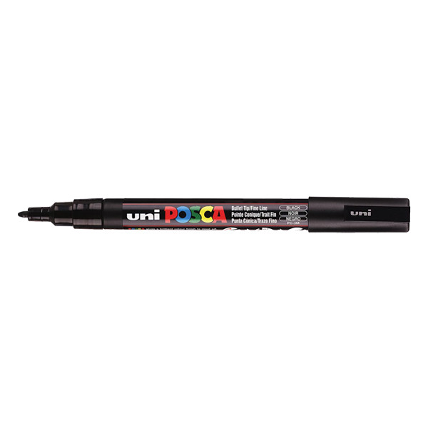 POSCA PC-3M acrylmarker zwart (0,9 - 1,3 mm rond) 424090 - 1