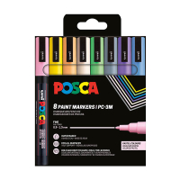 POSCA PC-3M acrylmarkerset pastel (0,9 - 1,3 mm rond) 8 stuks 424110