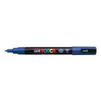 POSCA PC-3M verfmarker donkerblauw (0,9 - 1,3 mm rond) PC3MBF 424075