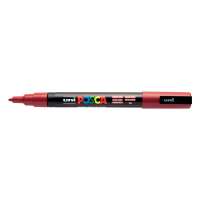 POSCA PC-3M verfmarker donkerrood (0,9 - 1,3 mm rond) PC3MRF 424098