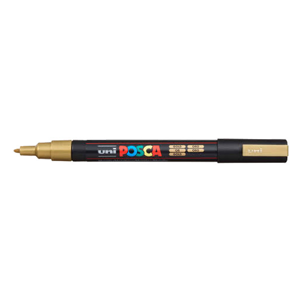 POSCA PC-3M verfmarker goudkleurig (0,9 - 1,3 mm rond) PC3MOR 424093 - 1