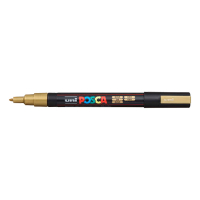 POSCA PC-3M verfmarker goudkleurig (0,9 - 1,3 mm rond) PC3MOR 424093