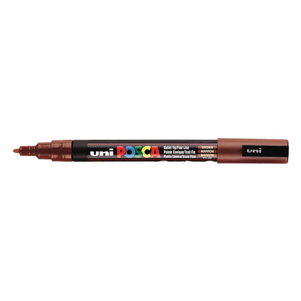 POSCA PC-3M verfmarker kastanjebruin (0,9 - 1,3 mm rond) PC3MM 424088 - 1