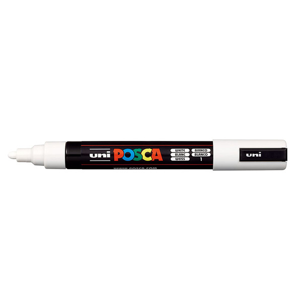 POSCA PC-3M verfmarker wit (0,9 - 1,3 mm rond) PC3MBL 424076 - 1