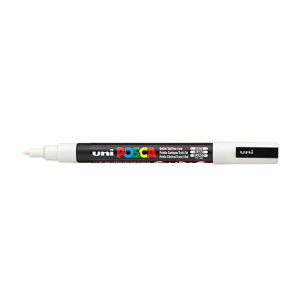 POSCA PC-3M verfmarker wit (0,9 - 1,3 mm rond) 424076 - 1