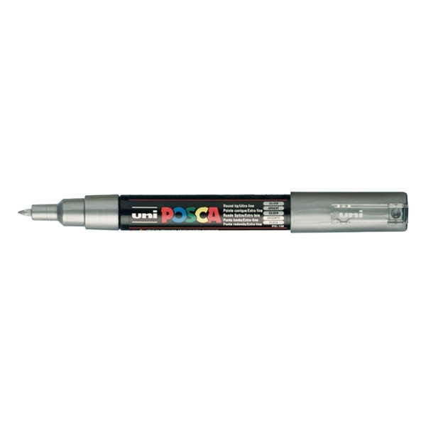 POSCA PC-3M verfmarker zilverkleurig (0,9 - 1,3 mm rond) PC3MAR 424071 - 1