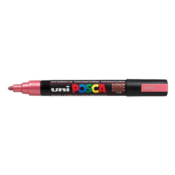 POSCA PC-5M acrylmarker metallic rood (1,8 - 2,5 mm rond) 424156 - 1
