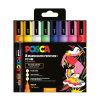 POSCA PC-5M acrylmarkerset Pop kleuren (1,8 - 2,5 mm rond) 8 stuks 425417
