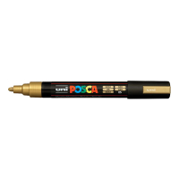 POSCA PC-5M verfmarker goudkleurig (1,8 - 2,5 mm rond) PC5MOR 424149