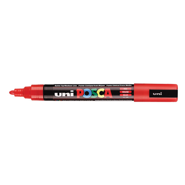 POSCA PC-5M verfmarker rood (1,8 - 2,5 mm rond) PC5MR 424150 - 1