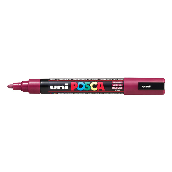 POSCA PC-5M verfmarker wijnrood (1,8 - 2,5 mm rond) PC5MLV 424143 - 1