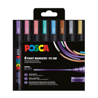 POSCA PC-5M verfmarkerset metallic (1,8 - 2,5 mm rond) 8 stuks 424172