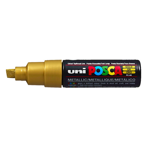 POSCA PC-8K acrylmarker goudkleurig (8 mm schuin) 424214 - 1