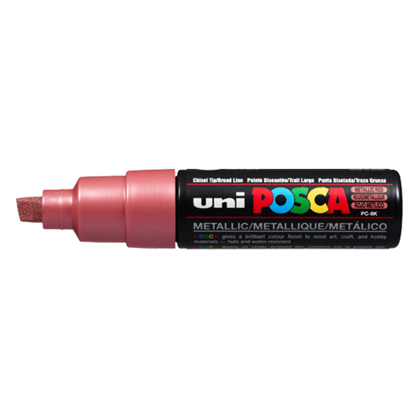 POSCA PC-8K acrylmarker metallic rood (8 mm schuin) 424220 - 1
