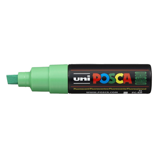 POSCA PC-8K verfmarker fluogroen (8 mm schuin) PC8KVFLUO 424225 - 1