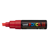 POSCA PC-8K verfmarker fluorood (8 mm schuin) PC8KRFLUO 424219