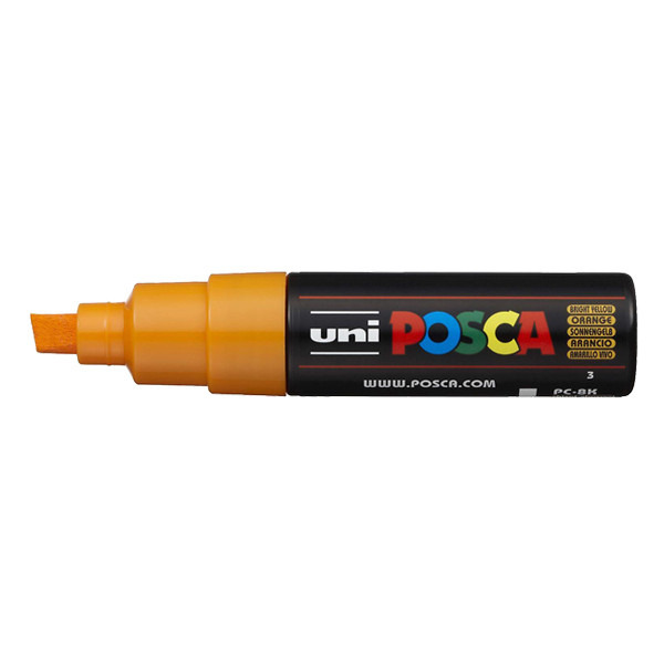 POSCA PC-8K verfmarker oranje (8 mm schuin) PC8KO 424210 - 1