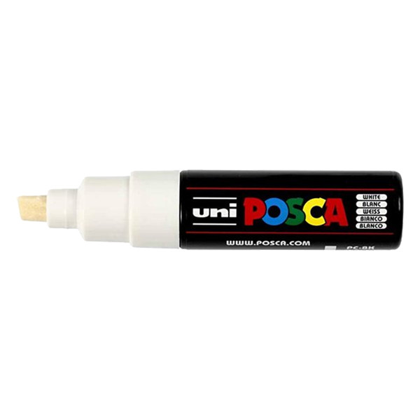 POSCA PC-8K verfmarker wit (8 mm schuin) PC8KBL 424198 - 1